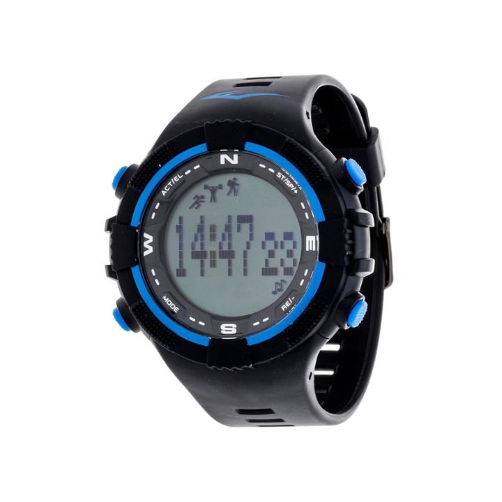 Everlast Black And Blue Pedometer Watch