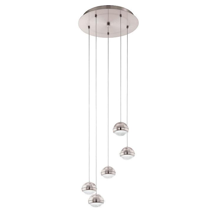 Eglo Lombes Led 14 Inch Matte Nickel Multi Light Pendant Ceiling Light