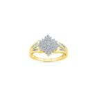 Womens 1/2 Ct. T.w. Genuine Multi-shape White Diamond Gold Engagement Ring