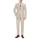 Verno Men's Tan Slim Fit Italian Styled Sinle Breast Two Piece Suit