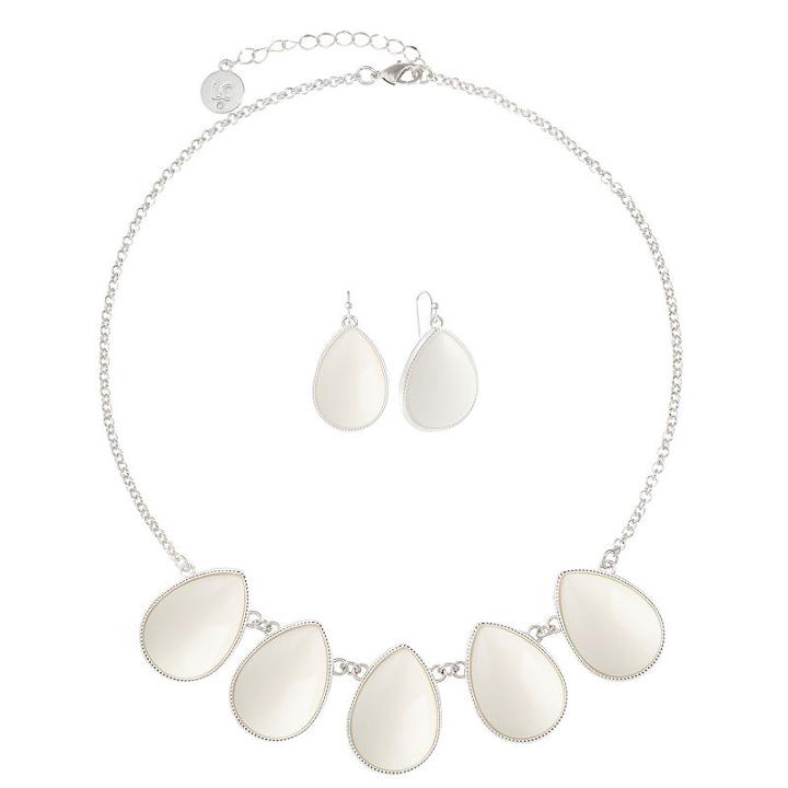 Liz Claiborne Womens 2-pack White Jewelry Set
