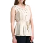 Phistic Women's 'bianca' Pleated Front Chiffon Shirt
