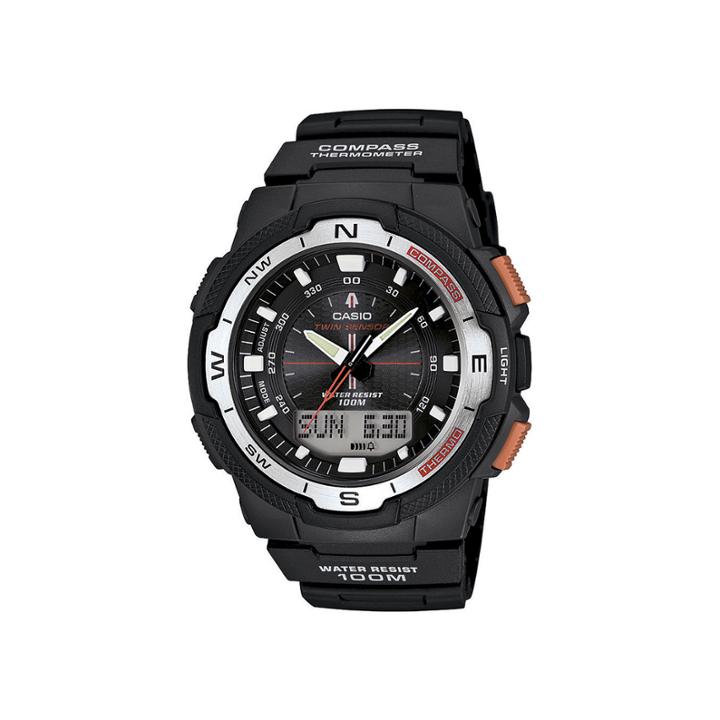 Casio Twin Sensor Mens Black Resin Strap Analog/digital Sport Watch Sgw500h-1bv