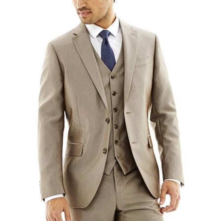 Jf J. Ferrar Slim-fit Luster Herringbone Suit Jacket
