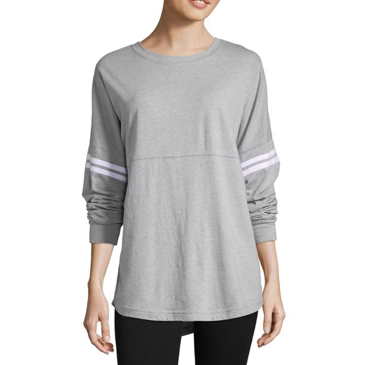 City Streets Long Sleeve Crew Neck T-shirt-womens