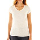 Jcp&trade; Essential Short-sleeve Relaxed Fit V-neck Tee