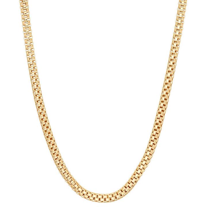 Womens 16 Inch 14k Gold Over Silver Link Necklace
