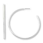 Sensitive Ears Large, Silver-tone Half-hoop Earrings