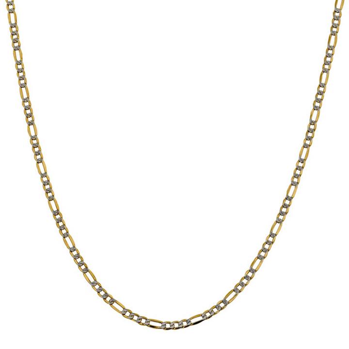 Made In Italy 14k Gold Semisolid Figaro 16 Inch Chain Necklace