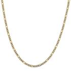 Made In Italy 14k Gold Semisolid Figaro 16 Inch Chain Necklace