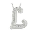 1/7 Ct. T.w. Diamond Sterling Silver Initial L Pendant Necklace