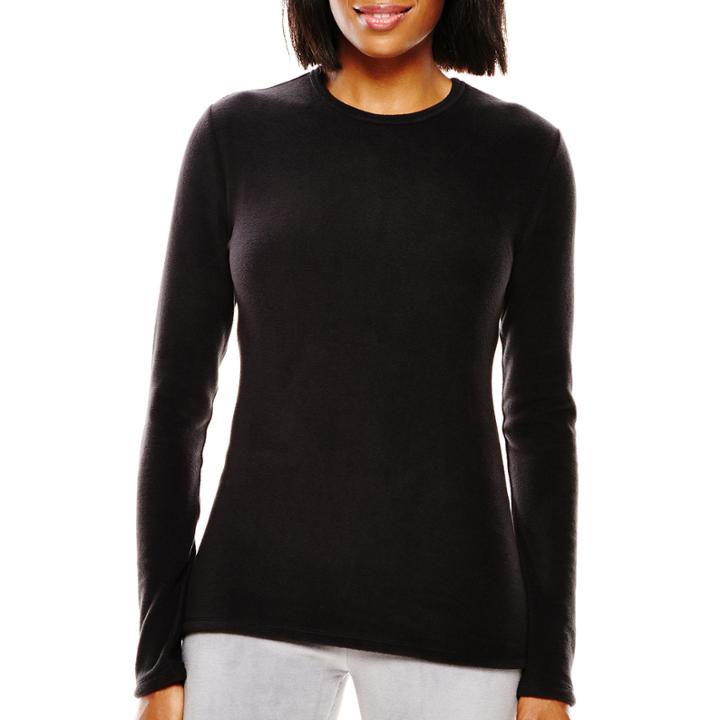 Liz Claiborne Long-sleeve Fleece Crewneck Layering Tee