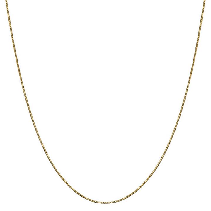 14k Gold Solid Box Chain Necklace