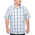 Van Heusen Air Cotton Rayon Short Sleeve Button-front Shirt-big And Tall