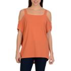Larry Levine Cold Shoulder Top