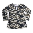 Mayah Kay Fashion Camo Keyhole Tunic