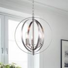 Setsus Chrome 3-light Chandelier Globe