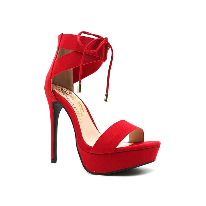 Qupid Ankle Strap Platform Sandals