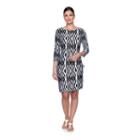 Lark Lane Must Haves Iii 3/4 Sleeve Embellished Diamond Shift Dress
