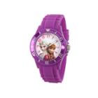 Disney Womens Frozen Purple Rubber Strap Watch