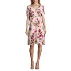 Renn Short Sleeve Floral Wrap Dress