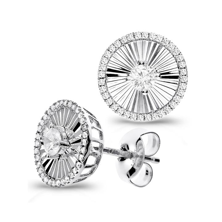 1/5 Diamond 14k White Gold Stud Earring