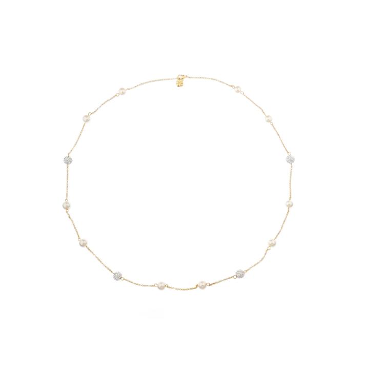 Monet Jewelry Womens White And Goldtone Long Station Necklace