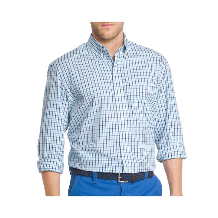 Izod Long Sleeve Essential Tattersal Button Fron Shirt