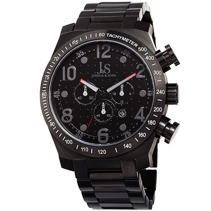 Joshua & Sons Mens Black Strap Watch-j-127gy