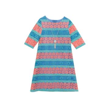 Rare Editions 3/4 Sleeve Skater Dress - Preschool