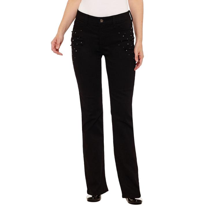 St. John's Bay Sjb Secretly Slender Embellished Straight Jean Straight Fit Straight Leg Jeans
