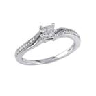 1/5 Ct. T.w. Princess White Diamond 10k Gold Engagement Ring