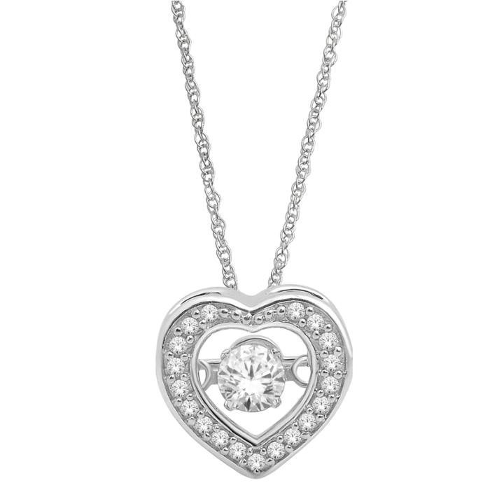 Love In Motion Ct. T.w. Diamond Heart Pendant Necklace