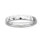 Personally Stackable Sterling Silver Hammered Ring