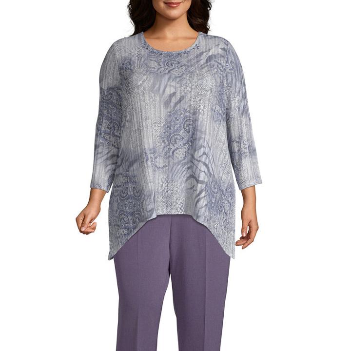 Alfred Dunner Smart Investments Abstract Animal Tee - Plus