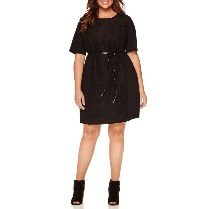 Liz Claiborne Elbow Sleeve Shift Dress-plus