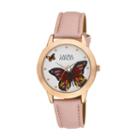 Laura Ashley Ladies Rose Gold Butterfly Dial Watch La31014rg