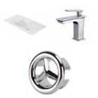 35.5-in. W 1 Hole Ceramic Top Set In White Color -cupc Faucet Incl.