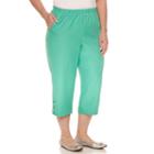 Alfred Dunner Classics Poly Capri Cropped Pants-plus