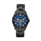 Claiborne Mens Black & Blue Multi-function Watch