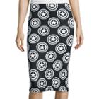 Captain America Shield Print Bodycon Pencil Skirt