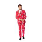 Holiday Red Snowmen Opposuits 3-pc. Suit- Slim Fit