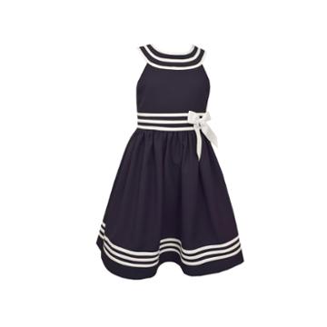 Bonnie Jean U Neck Nautical Dress - Preschool