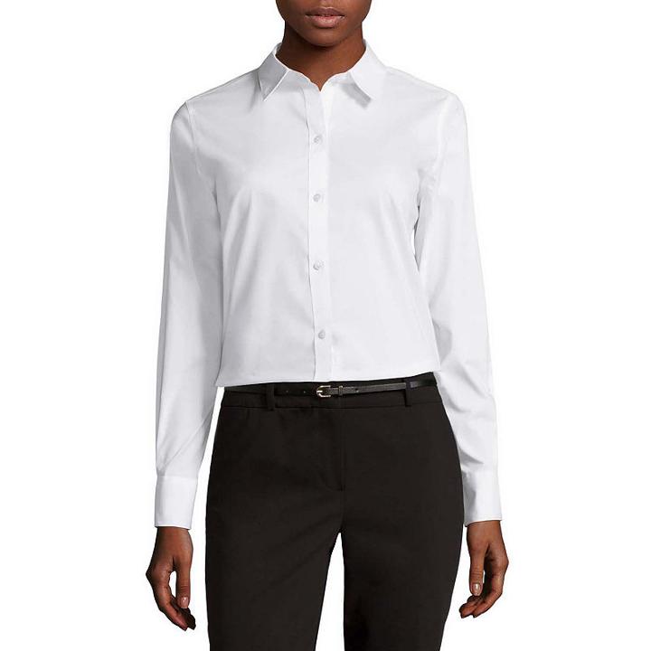 Liz Claiborne Wrinkle Free Top - Tall