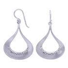 Silver-plated Crystal Teardrop Earrings