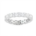 Womens 2 1/4 Ct. T.w. White Cubic Zirconia Sterling Silver Eternity Band