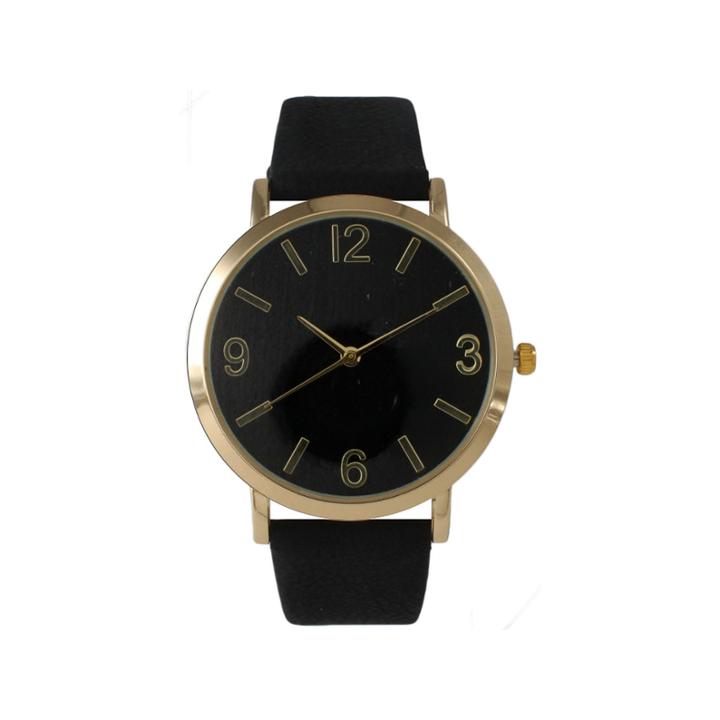 Olivia Pratt Womens Black Strap Watch-26268bblack
