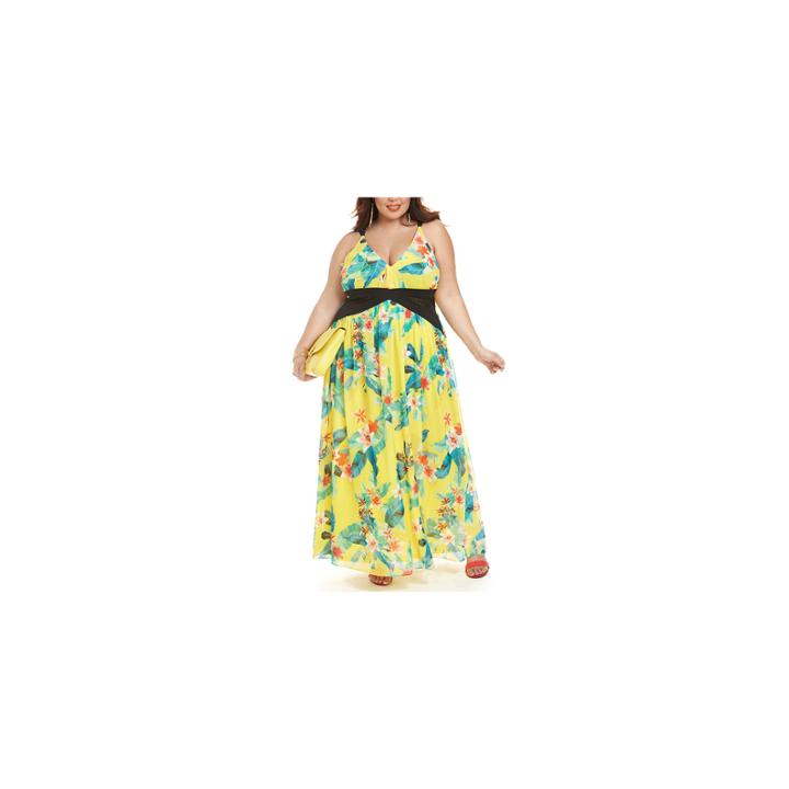 Fashion To Figure Floridita Chiffon Maxi Dress-plus