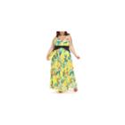Fashion To Figure Floridita Chiffon Maxi Dress-plus