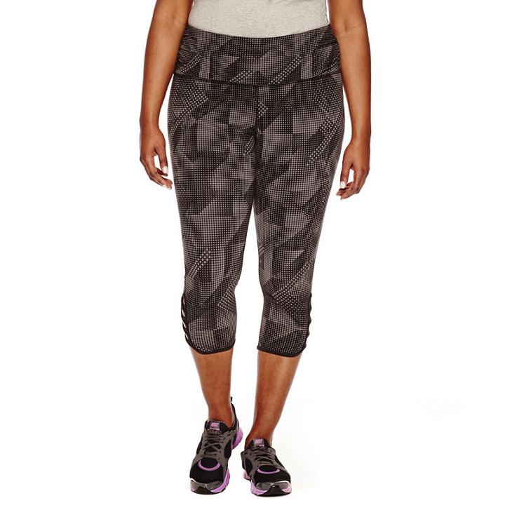 Xersion Cut Out Workout Capris Plus